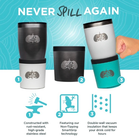 Toadfish Teal Non-Tipping Cup Holder - Picture 2 of 9